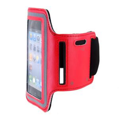 Sports Running Gym leather Armband Case for iPhone 4G/4S (Red)