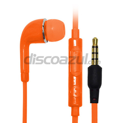 Ohrhörer mit Mikrofon für Samsung Galaxy S4 Orange