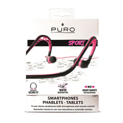 In-ear Stereo Earphones Water Resistant Puro - Fucsia