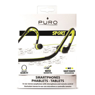 In-ear Stereo Earphones Water Resistant Puro - Lime