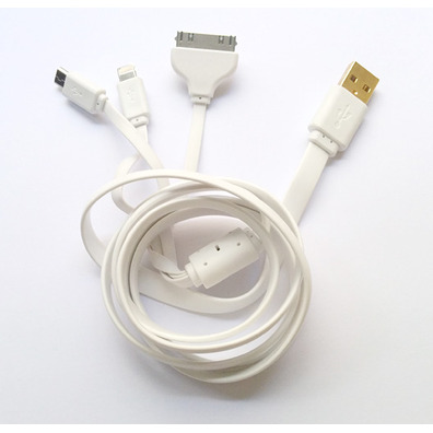 USB Multicharger 3 in 1 to Lightning/MicroUSB/iPhone