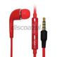 Ohrhörer mit Mikrofon für Samsung Galaxy S4 Rot