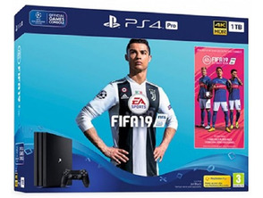 PS4 1tb Pro Black + Fifa 19 Konsole