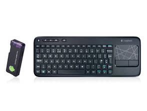 Android Mini PC USB + Teclado Logitech Wireless Touch K400
