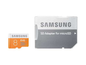MICRO SD SAMSUNG + ADAPTADOR SD 8GB EVO CLASS 10 (MB-MP08DA / EU)