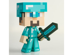 Minecraft Doll Steve Diamond