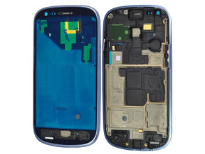 Front Frame for Samsung Galaxy S3 Mini Schwarz / Grün