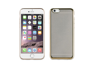 Soft case Clear-Gold Bling Apple iPhone 6/6S Muvit