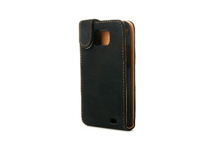 Faux Leather Flip Case for Samsung Galaxy S2/I9100 (Black)