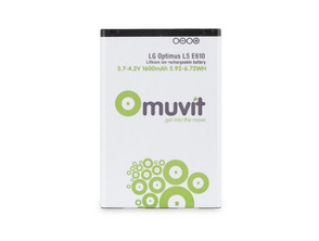 1600 mAh Rechargeable battery for LG Optimus L5 E610 Muvit