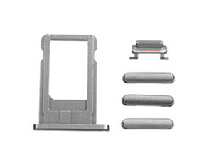 SIM Card Tray and Side Buttons Set for iPhone 6 Plus Schwarz
