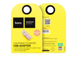 Adapter Lightning zu Micro USB Pink Hoco