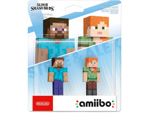 Amiibo Minecraft Steve y Alex (Super Smash Bros)