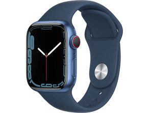 Apple Watch Series 7 GPS/Cellular 41 mm Caja de Aluminio en Azul/Correa deportiva Azul Abismo