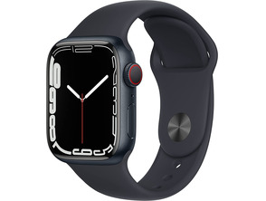Apple Watch Series 7 GPS/Cellular 41 mm Caja de Aluminio en Negro Medianoche/Correa deportiva Negro