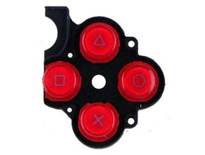 D-Pad Rubber and Buttons (Red) - PSP 3000