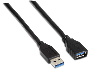 Kabel Extensor USB (A) a USB (A) 3.0 Aisens 1m Negro