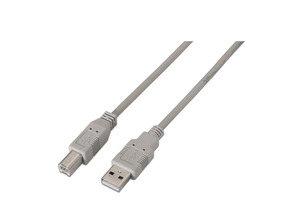 Kabel Impresora USB (A) M 2.0 a USB (B) M Aisens 1M Gris
