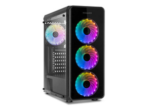 Gehäuse mid tower-ATX NOX Hummer TGM Rainbow RGB