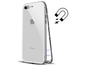 Magnetischer Kasten mit ausgeglichenem Glas iPhone 7/8 Plus Silber