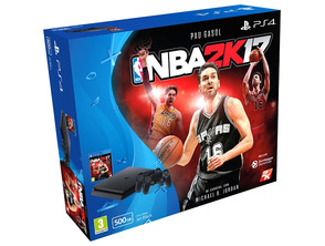Playstation 4 Slim (500Gb) + NBA 2K17 + 2 Dual Shock V2 Griffe