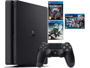 Add to cart Consola Playstation 4 Slim (500GB) Negro + Destiny 2 + Space Hulk + Starlink Consola Playstation 4 Slim (500GB) Negro + Destiny 2 + Space Hulk + Starlink