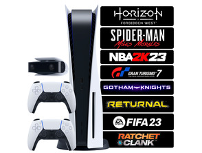 Add to cart Consola Playstation 5 + 8 Juegos + Accesorios + Mando Consola Playstation 5 + 8 Juegos + Accesorios + Mando