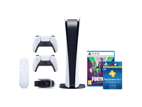 Add to cart Playstation 5 Digital + Controller + Accesories + Fornite Playstation 5 Digital + Controller + Accesories + Fornite
