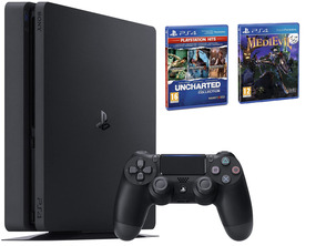 Add to cart Consola PS4 Slim 1 TB + Uncharted: The Nathan Drake Collection + Medievil Consola PS4 Slim 1 TB + Uncharted: The Nathan Drake Collection + Medievil