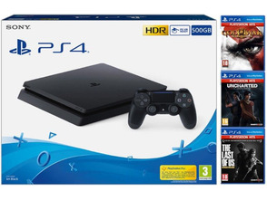 Add to cart Consola PS4 Slim (500GB) Gott des Krieges III + Uncharted Legado Perdido + TLOU Remastered Consola PS4 Slim (500GB) Gott des Krieges III + Uncharted Legado Perdido + TLOU Remastered