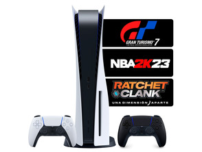 Add to cart Consola PS5 + 2 Mandos + GT7 + NBA 2K23 + Ratchet & Clank Consola PS5 + 2 Mandos + GT7 + NBA 2K23 + Ratchet & Clank