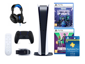 Add to cart Consola PS5 Digital + Fortnite + 12 Meses PSN + Dualsense + Accesorios Consola PS5 Digital + Fortnite + 12 Meses PSN + Dualsense + Accesorios
