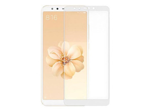 Gehärtetes Glas Full Cover (9D) - Xiaomi Mi A2 / Mi 6X Weiß