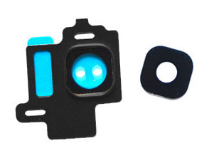 Rear Camera Lens Cover + Plastic Lens for Samsung Galaxy S8 Schwarz