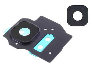 Rear Camera Lens Cover with Sticker + Plastic Lens for Samsung Galaxy S8 Plus - Black