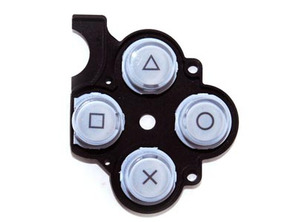 D-Pad Rubber and Buttons Silver PSP Slim