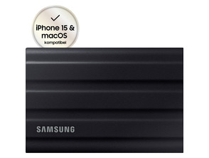 Disco Externo SSD Samsung Portable T7 Shield 4TB/USB 3.2/ Negro
