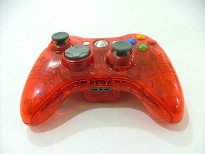 Fantasy 360 Wireless Controller Case Crystal Red Xbox 360