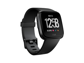 Fitbit versa smartwatch schwarz aluminium/ schwarz