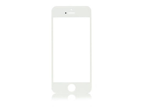 iPhone 5/5S/5C/SE Glas weiß vorne