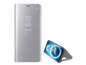 Buch-Art Spiegel-Kasten - Samsung Galaxy S9 Silber