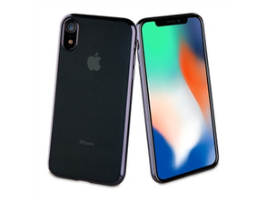 Hülle iPhone XR Bling Transparent Muvit Life Schwarz