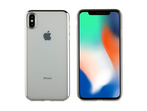 Hülle iPhone XS Max Bling Transparent Muvit Life Silber