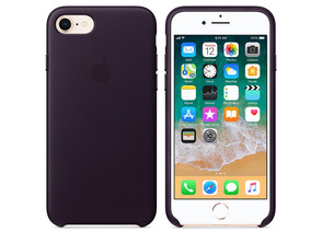 Leder Case Case für iPhone 8 / 7 - Schwarz