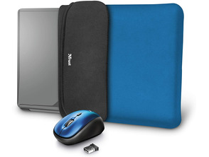 Funda + Ratón Inalámbrico Trust Yvo 15.6 " Azul