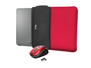 Funda + Ratón Inalámbrico Trust Yvo 15.6 " Rojo