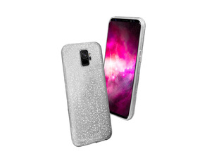 Cover Sparky Glitter für Samsung Galaxy S9 Silber