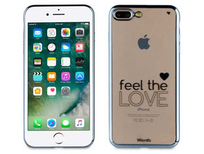 TPU Transparent Cover Feel The Love iPhone 7 Plus Words