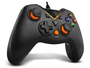 Gamepad Krom Key PC/PS3 Negro/Naranja