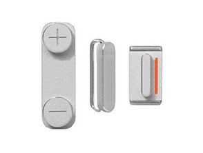Ersatz Button Set iPhone 5 Silber
